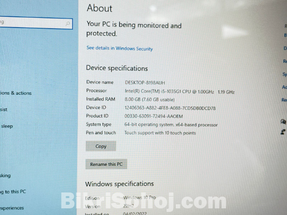 Microsoft Surface Laptop Go – Intel Core i5 | 8GB RAM